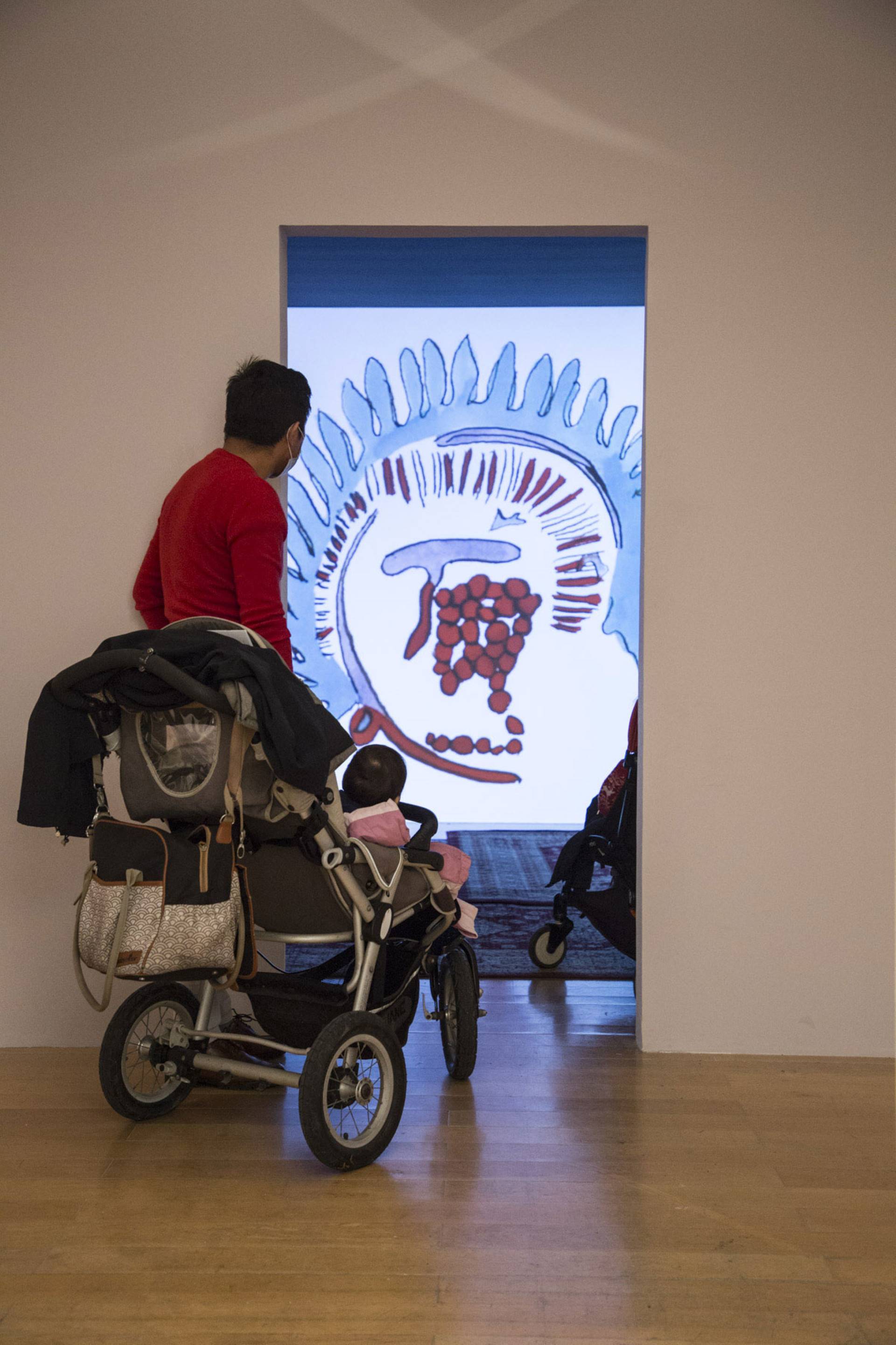 Visite du Musée d’Art Contemporain de Lyon en poussette - © David Desaleux