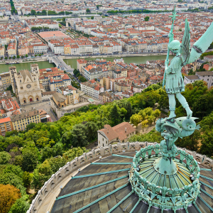 Vue sur Lyon depuis les toits de la basilique de Fourvière © Gaël Fontaine